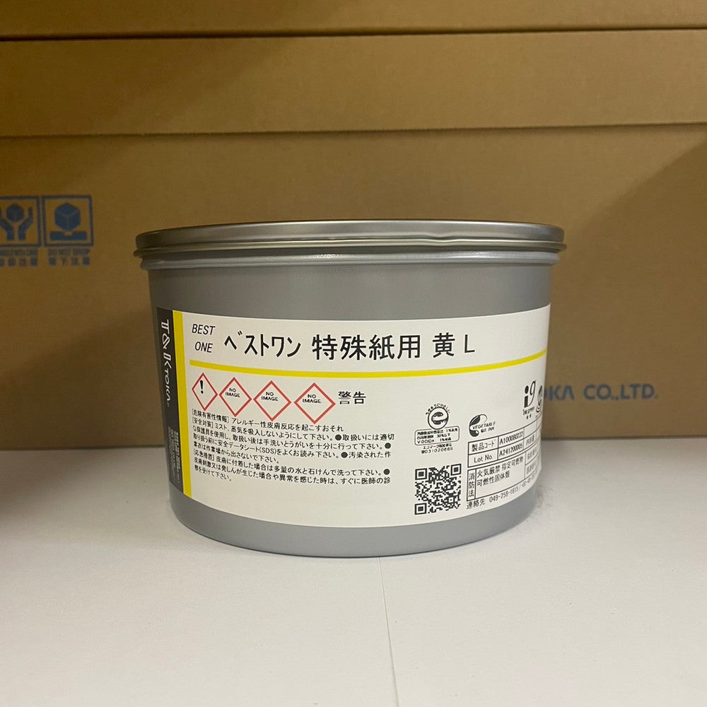 【T&K TOKA】油性インキ　ベストワン 特殊紙用 黄 L [A100080232]
