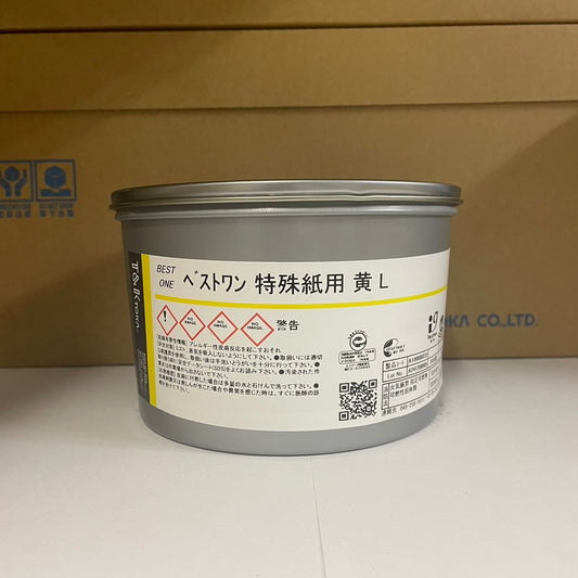 【T&K TOKA】油性インキ　ベストワン 特殊紙用 黄 L [A100080232]