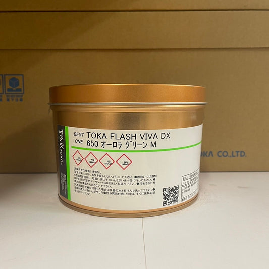 【T&K TOKA】油性インキ　TOKA FLASH VIVA DX 650 オーロラ グリーン M [A650000128]