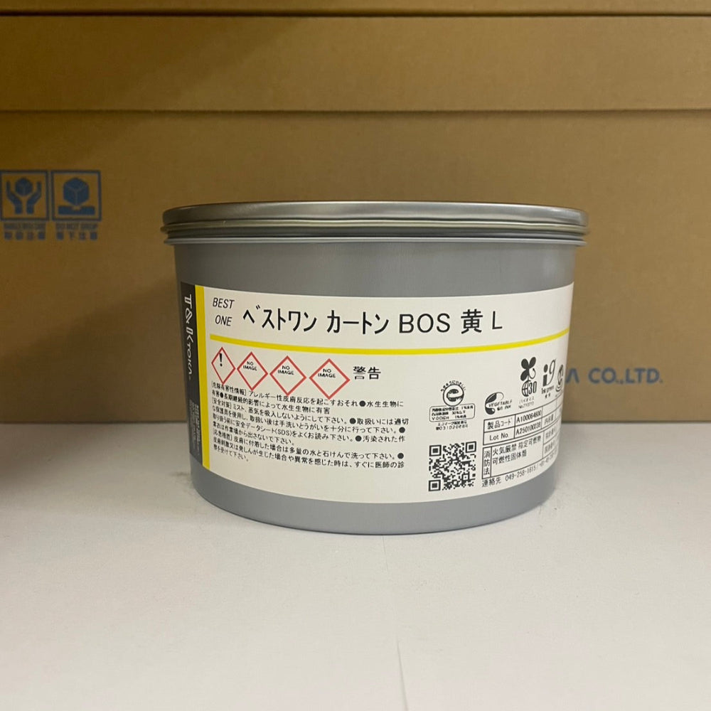 【T&K TOKA】油性インキ　ベストワン カートン BOS 黄 L [A100064600]