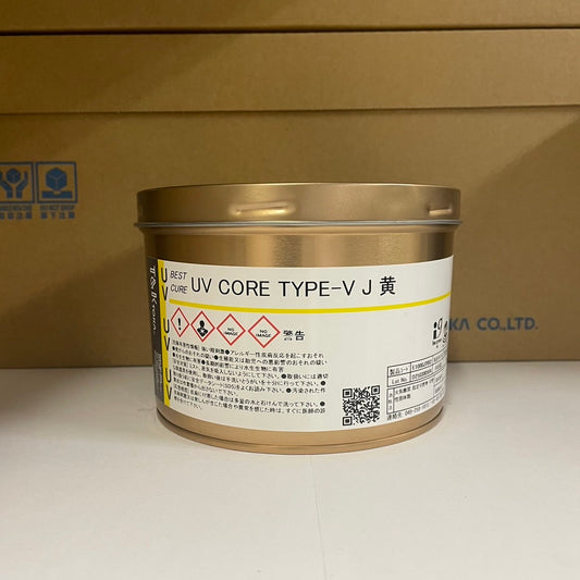 【T&K TOKA】UVインキ　UV CORE TYPE-V J 黄 [E1000J2002]