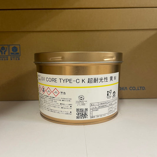 【T&K TOKA】UVインキ　UV CORE TYPE-C K 超耐光性 黄 M [E1001K0765]