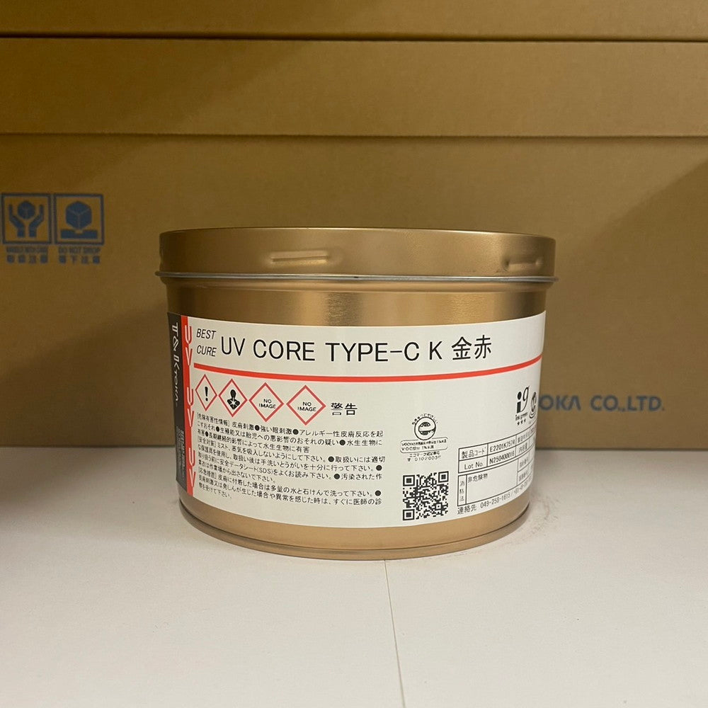 【T&K TOKA】UVインキ　UV CORE TYPE-C K 金赤 [E2201K7574]