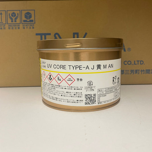 【T&K TOKA】UVインキ　UV CORE TYPE-A J 黄 M AN[E1000J5008]