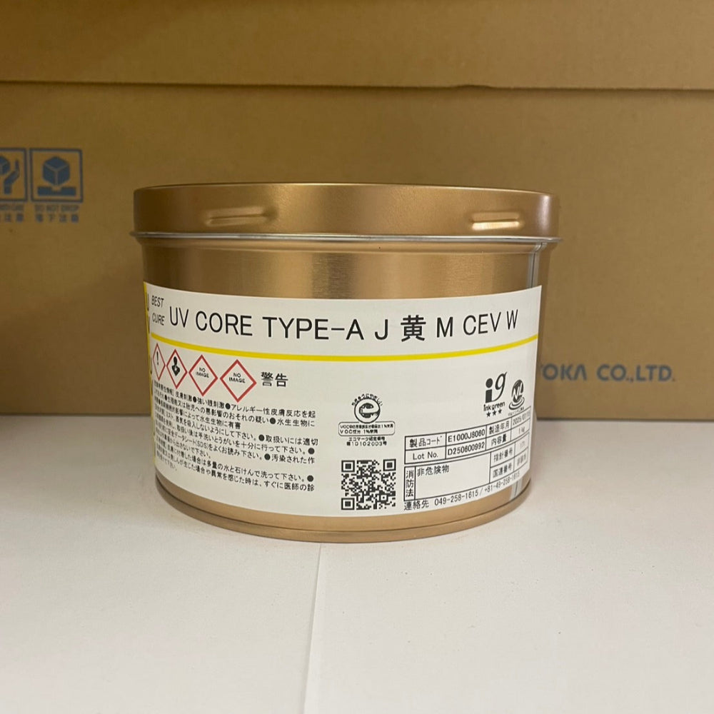 【T&K TOKA】UVインキ　UV CORE TYPE-A J 黄 M CEV W[E1000J8060]