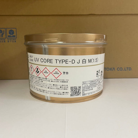 【T&K TOKA】UVインキ　UV CORE TYPE-D J 白 M (1.5)[E6000J5301]
